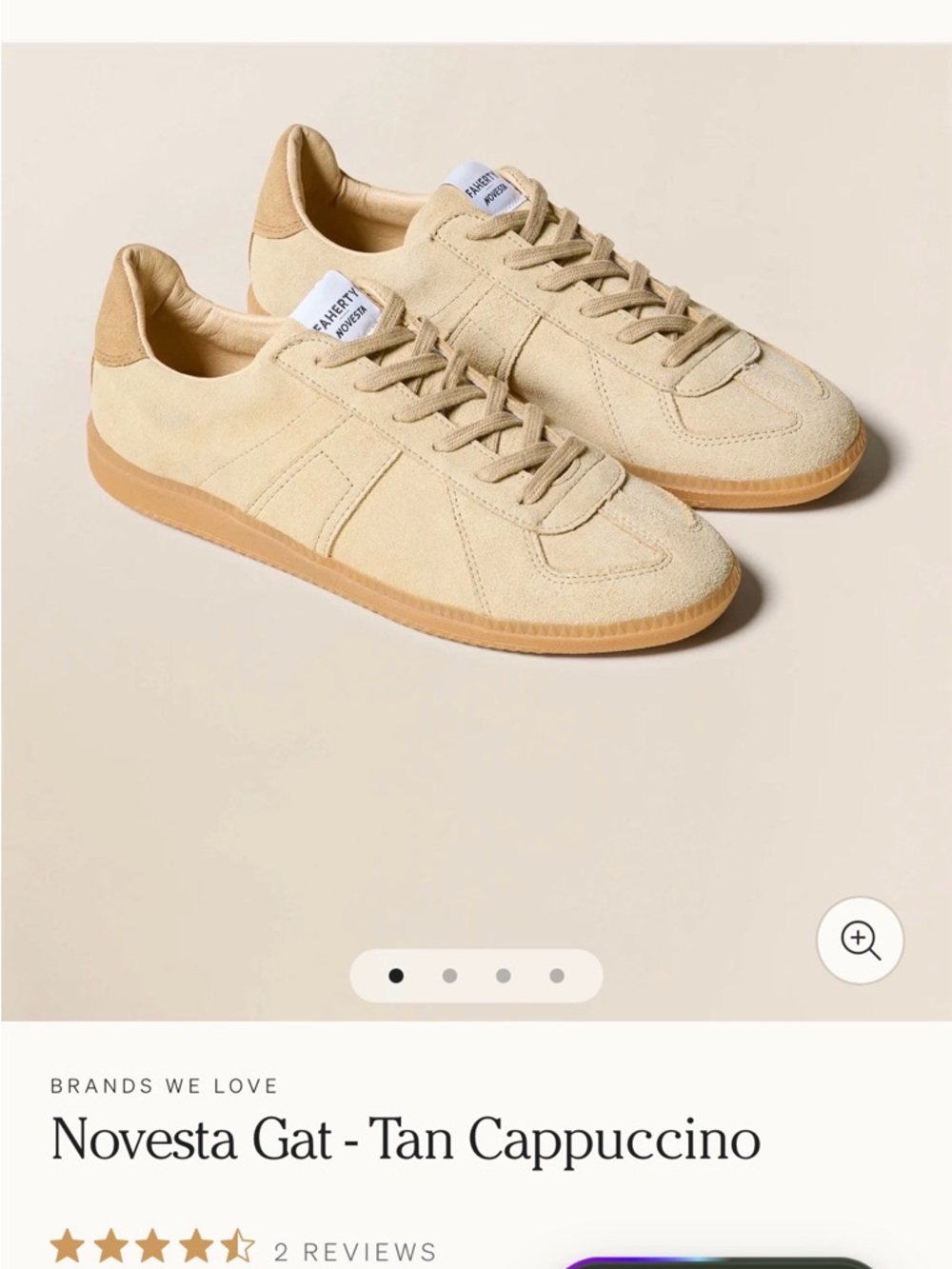 Novesta Men's Sneakers in Tan/Cappuccino Suede
